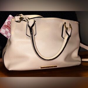Steve Madden Off white leather satchel bag